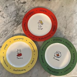 Pottery Barn Zodiac Plates